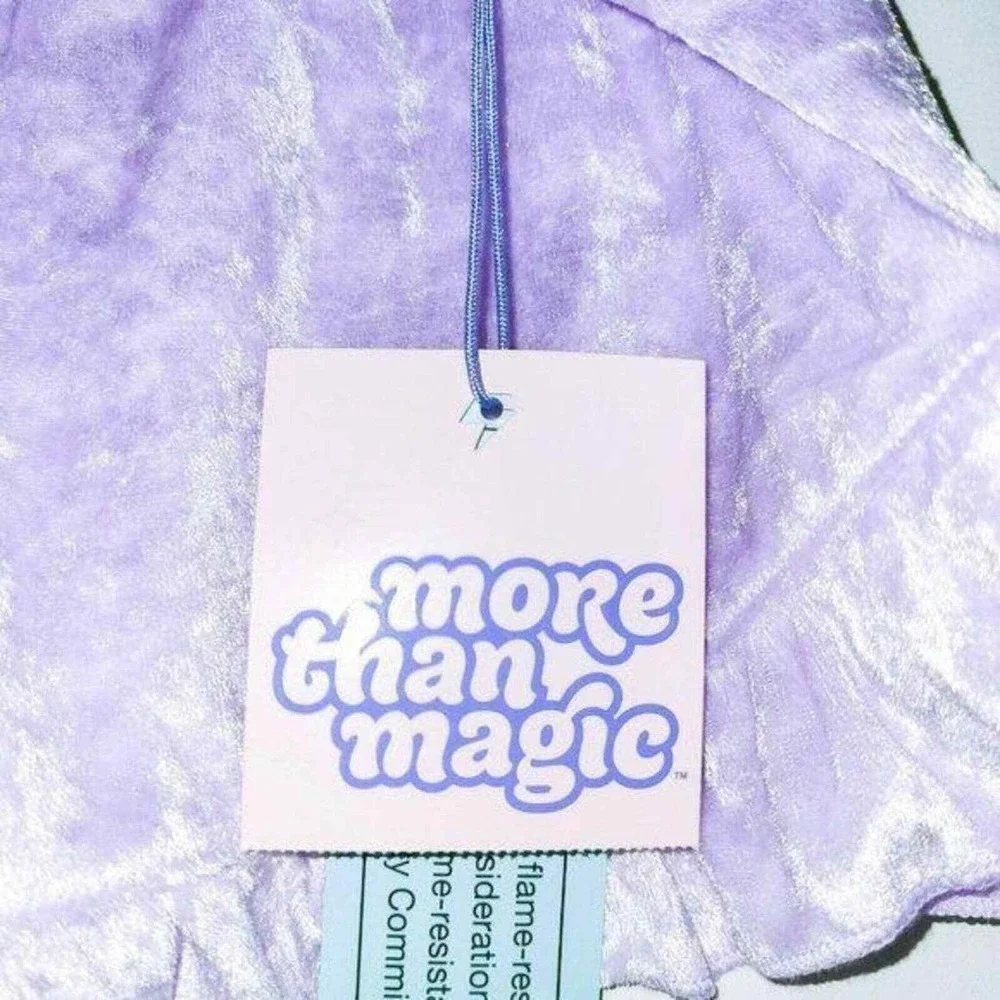 More Than Magic Shorts Girls L Lavender Crushed Velvet Ruffle Lounge PJ NWT